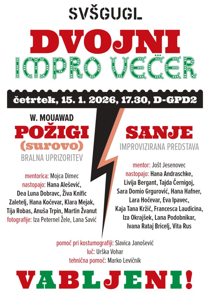 plakat za impro večer