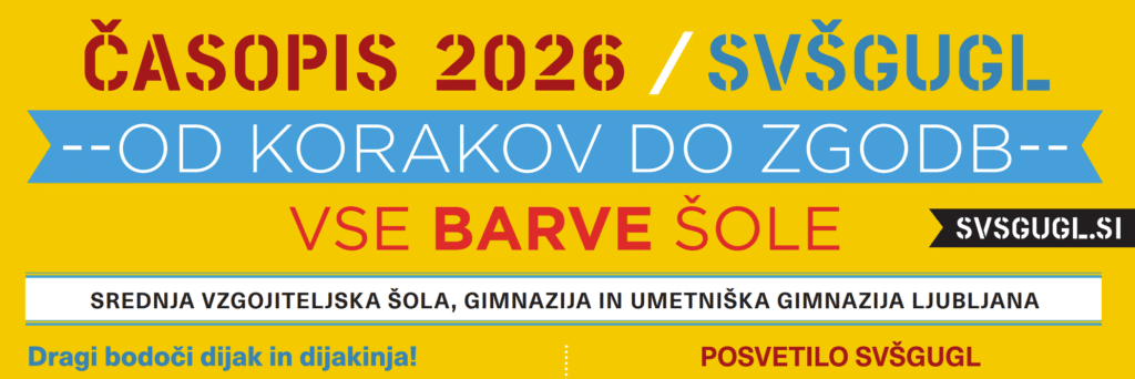 Naslovnica šolskega časopisa 2026